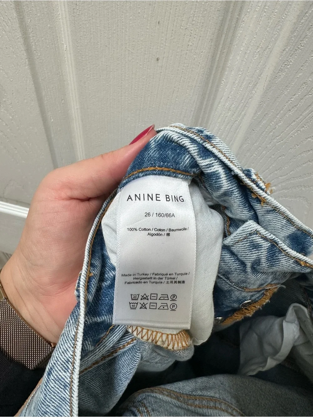 ANINE BING Gavin Jean Blue Reservoir straight leg 26